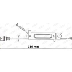 Výstražný kontakt opotrebenia brzdového obloženia BERAL UAI175