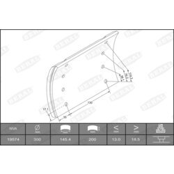 Sada brzd. oblož., Bubn. brzda BERAL KBL19574.2-1517
