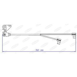Výstražný kontakt opotrebenia brzdového obloženia BERAL UAI160