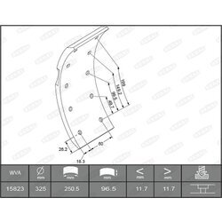 Sada brzd. oblož., Bubn. brzda BERAL 1581712106015603 - obr. 1