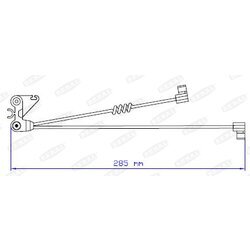 Výstražný kontakt opotrebenia brzdového obloženia BERAL UAI125