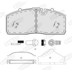 Sada brzdových platničiek kotúčovej brzdy BERAL BCV29340TK - obr. 1