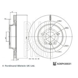 Brzdový kotúč BLUE PRINT ADBP430031 - obr. 2