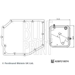 Sada hydraulického filtra automatickej prevodovky BLUE PRINT ADBP210074 - obr. 2