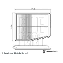 Vzduchový filter BLUE PRINT ADBP220088 - obr. 2