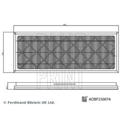 Súprava filtrov, vzduch vnútorného priestoru BLUE PRINT ADBP250074