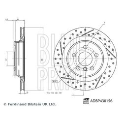 Brzdový kotúč BLUE PRINT ADBP430156 - obr. 2