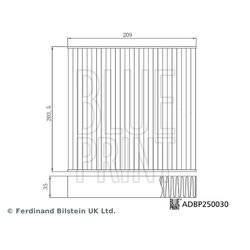 Filter vnútorného priestoru BLUE PRINT ADBP250030 - obr. 2