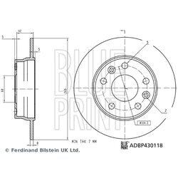 Brzdový kotúč BLUE PRINT ADBP430118