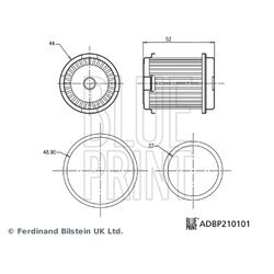 Hydraulický filter automatickej prevodovky BLUE PRINT ADBP210101