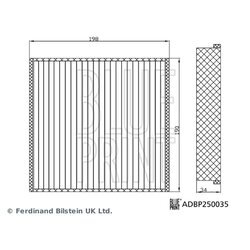 Filter vnútorného priestoru BLUE PRINT ADBP250035 - obr. 1