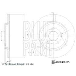 Brzdový kotúč BLUE PRINT ADBP430105