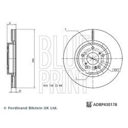 Brzdový kotúč BLUE PRINT ADBP430178