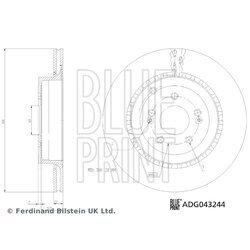 Brzdový kotúč BLUE PRINT ADG043244