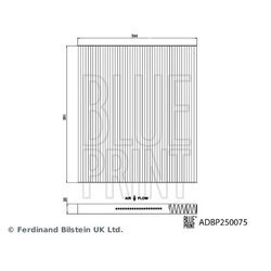 Filter vnútorného priestoru BLUE PRINT ADBP250075 - obr. 1