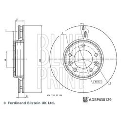 Brzdový kotúč BLUE PRINT ADBP430129 - obr. 2