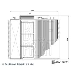 Vzduchový filter BLUE PRINT ADV182273 - obr. 2