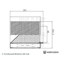 Vzduchový filter BLUE PRINT ADBP220036 - obr. 2