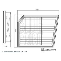 Vzduchový filter BLUE PRINT ADBP220074 - obr. 1