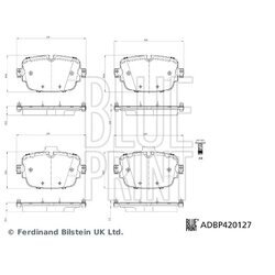 Sada brzdových platničiek kotúčovej brzdy BLUE PRINT ADBP420127