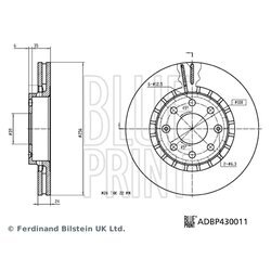 Brzdový kotúč BLUE PRINT ADBP430011 - obr. 2