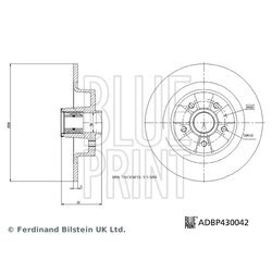 Brzdový kotúč BLUE PRINT ADBP430042 - obr. 2