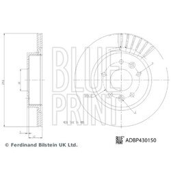 Brzdový kotúč BLUE PRINT ADBP430150 - obr. 2