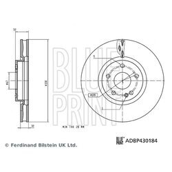 Brzdový kotúč BLUE PRINT ADBP430184