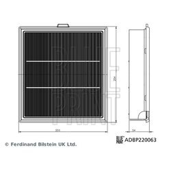 Vzduchový filter BLUE PRINT ADBP220063 - obr. 2