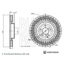 Brzdový kotúč BLUE PRINT ADBP430036 - obr. 2