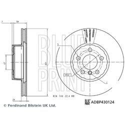 Brzdový kotúč BLUE PRINT ADBP430124 - obr. 2