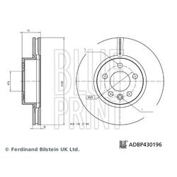 Brzdový kotúč BLUE PRINT ADBP430196