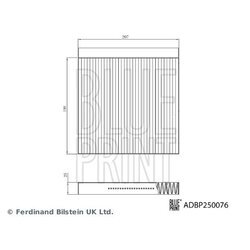 Filter vnútorného priestoru BLUE PRINT ADBP250076