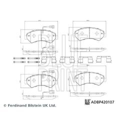 Sada brzdových platničiek kotúčovej brzdy BLUE PRINT ADBP420107