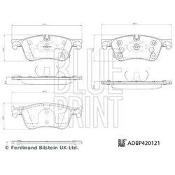 Sada brzdových platničiek kotúčovej brzdy BLUE PRINT ADBP420121