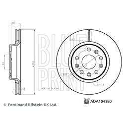 Brzdový kotúč BLUE PRINT ADA104380