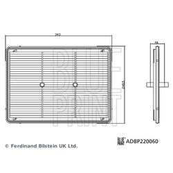 Vzduchový filter BLUE PRINT ADBP220060 - obr. 2