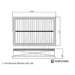 Vzduchový filter BLUE PRINT ADBP220066 - obr. 2