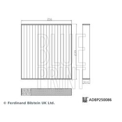 Filter vnútorného priestoru BLUE PRINT ADBP250086 - obr. 1