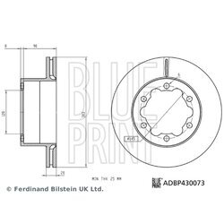 Brzdový kotúč BLUE PRINT ADBP430073 - obr. 2