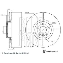 Brzdový kotúč BLUE PRINT ADBP430028 - obr. 2