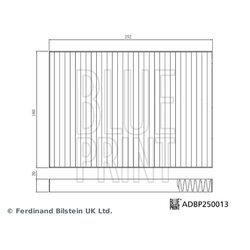 Filter vnútorného priestoru BLUE PRINT ADBP250013 - obr. 1