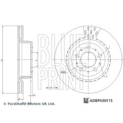 Brzdový kotúč BLUE PRINT ADBP430115