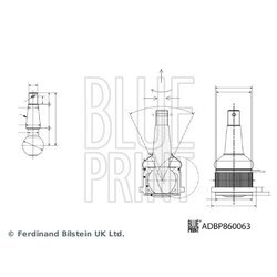 Zvislý/nosný čap BLUE PRINT ADBP860063 - obr. 1