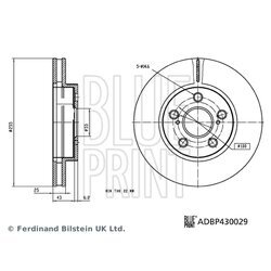 Brzdový kotúč BLUE PRINT ADBP430029 - obr. 2