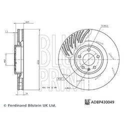 Brzdový kotúč BLUE PRINT ADBP430049 - obr. 2