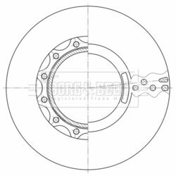 Brzdový kotúč BORG & BECK BBD32614