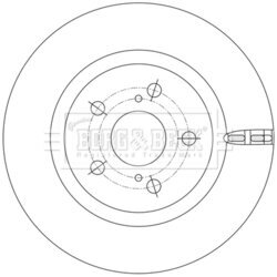 Brzdový kotúč BORG & BECK BBD5595 - obr. 1
