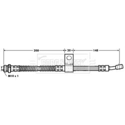 Brzdová hadica BORG & BECK BBH7004