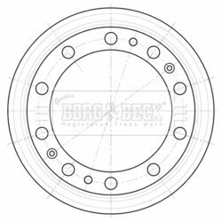 Brzdový bubon BORG & BECK BBR32565 - obr. 1